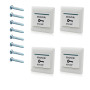 WANGCL Lot de 4 boutons poussoir pour sortie NO/NC/COM Système de contrôle d'accès pour porte 86 mm x 86 mm 36 V 3 A Blanc