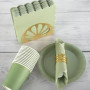 CEILIWEN Lot de 100 serviettes en papier de qualité supérieure - Vert sauge - 33 x 33 cm - Élégantes et de couleur unie - Parfai