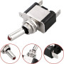 Linkstyle 5PCS Interrupteur à Bascule, 12V 20A SPST ON/OFF Interrupteur Bascule Étanche mit LED pour Voiture Marine RV