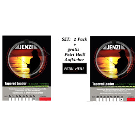 Jenzi Lot de 2 bas de ligne Tapered Leader 7X / 0