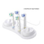 Nincha, Support de Brosse à Dents électrique avec Supports de tête de Brosse à Dents électrique + 4 Cache-têtes pour Oral-B