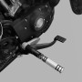HDBUBALUS 1 paire de repose-pieds en aluminium CNC argenté pour moto Harley style mâle.