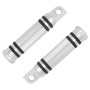HDBUBALUS 1 paire de repose-pieds en aluminium CNC argenté pour moto Harley style mâle.