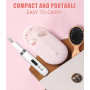 Ponceuse pour Ongles électrique, Ponceuse 0ngle Sans fil à 3 Vitesses avec Base Rechargeable, Polissoir a Ongle et Pédicure Port
