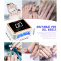 Zawaer Lampe UV Sèche Ongles Professionnel, 2000mAh LED Séchoir à Ongles Automatique, Séchage Rapide, Grand LCD Ecran, Sécurité 