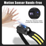 Lot de 2 lampes frontales LED rechargeables - Capteur intelligent avec 6 modes d'éclairage - Affichage numérique de la batterie 