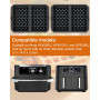 Ninja Hot Air Furnace Accessoires, Ensemble de 2 Pièces Gaufres Insert Hot Air Furnace Accessoires,Compatible Avec Ninja AF400eu