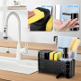 Distributeur Liquide Vaisselle, Yulado Distributeur Savon Porte-éponge de qualité supérieure 5 en 1, Distributeur Savon Cuisine(