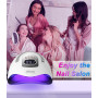 JOFLVA Lampe UV LED Ongles Gel 380W, Professionnel Sèche Ongles Automatique, Séchage Rapide, 81 LED Lampe, Grand LCD Ecran, 4 Mi