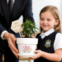 Etiquette Plantes Merci Maitresse en Bois Etiquette de Pot avec Autocollant Merci de m`avoir aidé à Grandir pour Plantes en Pot 