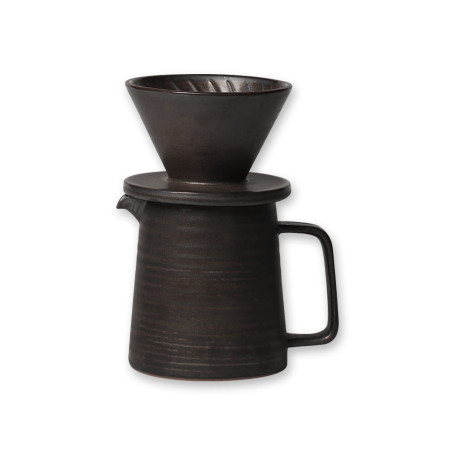 globe faith Ensemble de cafetière en céramique faite à la main avec cône et décanteur en céramique - Filtre à café et cafetière