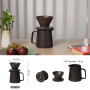 globe faith Ensemble de cafetière en céramique faite à la main avec cône et décanteur en céramique - Filtre à café et cafetière 