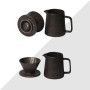 globe faith Ensemble de cafetière en céramique faite à la main avec cône et décanteur en céramique - Filtre à café et cafetière 