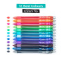 WallDeca – Lot de 12 Stylos Couleurs à Pointe Fine | Stylo Gel Acrylique, Feutre Gel Pen Rétractable – Encre Séchage Rapide, Ant