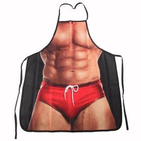 ABCTen Muscle Nerd - Tablier de cuisine humoristique pour homme