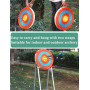 longbowmaker 50 x 50 x 6 cm - Cible ronde traditionnelle en paille - Pour débutants