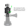 HSU Adaptateur de caméra en Aluminium pour GoPro, Support de caméra à Rotation 360 degrés pour Hero 12/11/10/9/8/7/6/5/4/3 camér
