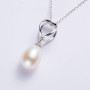 VIKI LYNN Pendentif femme de perle de culture d'eau douce 8.0-9.0mm Sterling Argent 750 plaqué or 18K Idée cadeau noel femme fil