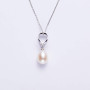 VIKI LYNN Pendentif femme de perle de culture d'eau douce 8.0-9.0mm Sterling Argent 750 plaqué or 18K Idée cadeau noel femme fil