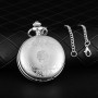 MICGIGI - Montre de poche unisexe à remontage manuel, montre gousset analogique à double remontage manuel avec chaîne, Classique