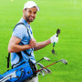 Brosse de nettoyage de club de golf rétractable de 61 cm en caoutchouc souple - Accessoires de golf - Se fixe facilement au sac 
