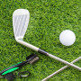 Brosse de nettoyage de club de golf rétractable de 61 cm en caoutchouc souple - Accessoires de golf - Se fixe facilement au sac 