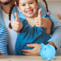 Eruinfang Tirelire cochon pour enfants - Tirelire pour enfants - Petite tirelire pour garçons et filles - Bleu