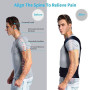 Correcteur de Posture Epaule, Doact Ceinture Dorsale Ajustable pour Femme et Homme, Redresse Dos Correcteur de Posture Maintien 