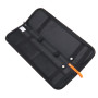 YINETTECH Sac de rangement portable élégant en nylon noir pour homme avec pinces à cravate et boutons de manchette 40,6 x 12,7 x