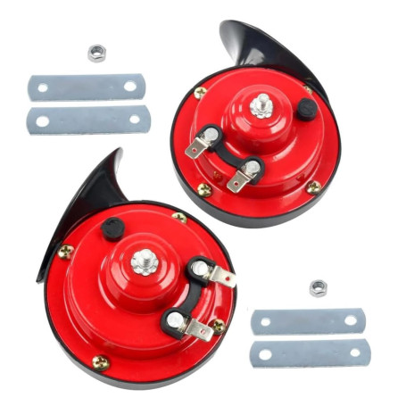 FreeTec Klaxon Universel 110 dB (A) 12 V 2 sons avec Support pour Voiture
