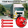 FreeTec Klaxon Universel 110 dB (A) 12 V 2 sons avec Support pour Voiture, Klaxon Escargot à Air