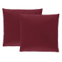 BaSaTex Parure de lit en Coton renforcé uni 4 Couleurs et 7 Tailles 40 x 40 cm Bordeaux
