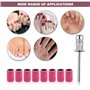 Lot de 100 bandes abrasives pour perceuse à ongles grain 240 - Bandes abrasives fines - Grain 240# - Rose - Avec embouts de mand