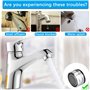 PERFETSELL Lot de 5 aérateurs de robinet en laiton, bec fileté mâle de 24 mm, buse d'économie d'eau à faible débit, radiateur an