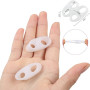 Lot de 2 paires de séparateurs d'orteils en silicone souple pour petits orteils