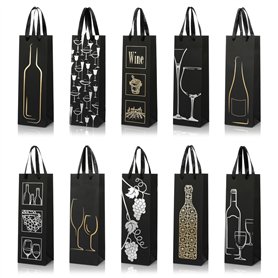 Van Henry Lot de 10 sacs cadeaux élégants pour bouteilles de vin