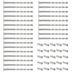 Vis de Connexion avec Boulon - 50Pcs Poignée de Porte M4 et 50Pcs Manchon