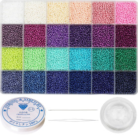 VOOMOLOVE Lot de 15 800 perles de rocaille en verre 12/0