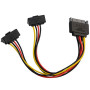 Baolongking Lot de 3 câbles d'alimentation SATA 15 broches mâles vers 2 x SATA 15 broches femelle angle vers le bas
