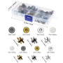 Zhenle Lot de 24 Boutons Magnétiques de 14 mm et 18 mm,3 Couleurs Pressions Couture pour Sacs à Main,Manteaux,Vestes,Coupe-vent,