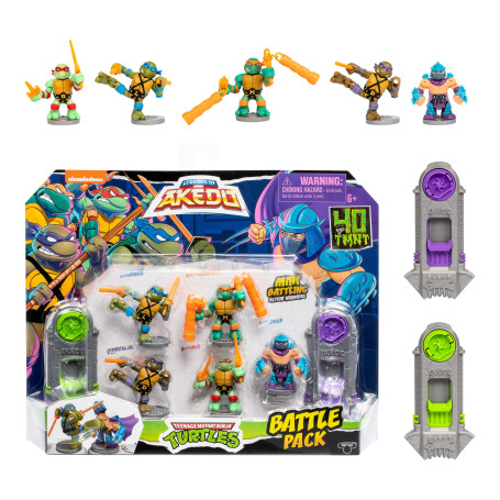 Legends of Akedo Teenage Mutant Ninja Turtles Battle Pack comprend des mini guerriers de combat Donatello