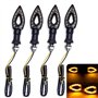 SFONIA 4pcs Indicateurs de Moto 12 LED Flèche Clignotants Lumières 12V Imperméable Universel pour Moto Scooter Quad Cruiser Off