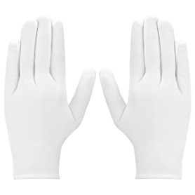 LUTER 3 Paires Gants De Coton Blanc Femme Homme Gants en Tissu pour Eczéma