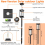XUNIVERS Lampe Solaire Exterieur,4 Lampes Solaires Pour Jardin Extérieur,IP65 Étanche Eclairage Exterieur avec Lumière Chaude So