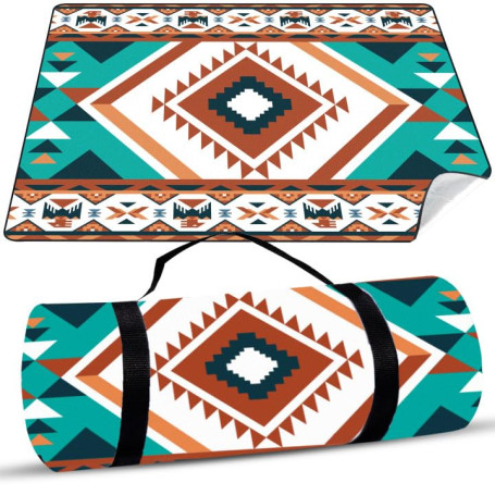 MAISITOO Tapis Pique-Nique 200x200 cm - Grande Couverture Imperméable et Isolée Extérieure