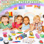 Kit de Peinture sur Pierre pour Enfants, Kits de Loisirs Créatifs Enfants, 12 Galets a Peindre Décorer avec 24 Peintures et acce