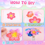 Muyohix Kit de Bricolage Pour Enfants 4 5 6 7 8 9 Ans, Kits de Bricolage à Fleurs, Bouquet De Fleurs Avec Paillettes, Activite M