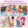 Muyohix Kit de Bricolage Pour Enfants 4 5 6 7 8 9 Ans, Kits de Bricolage à Fleurs, Bouquet De Fleurs Avec Paillettes, Activite M