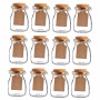 Awtlife 12 Pcs Vintage Verre Favor Jar avec des couvercles de Liège pour Le Mariage Baby Shower faveur