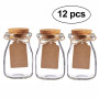 Awtlife 12 Pcs Vintage Verre Favor Jar avec des couvercles de Liège pour Le Mariage Baby Shower faveur